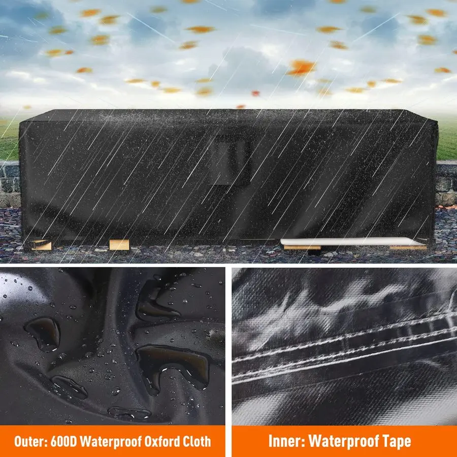 Capas para móveis, capa para móveis de exterior à prova d'água, uso geral, capas para mesa externa e cadeiras, 600D resistente de 128 polegadas