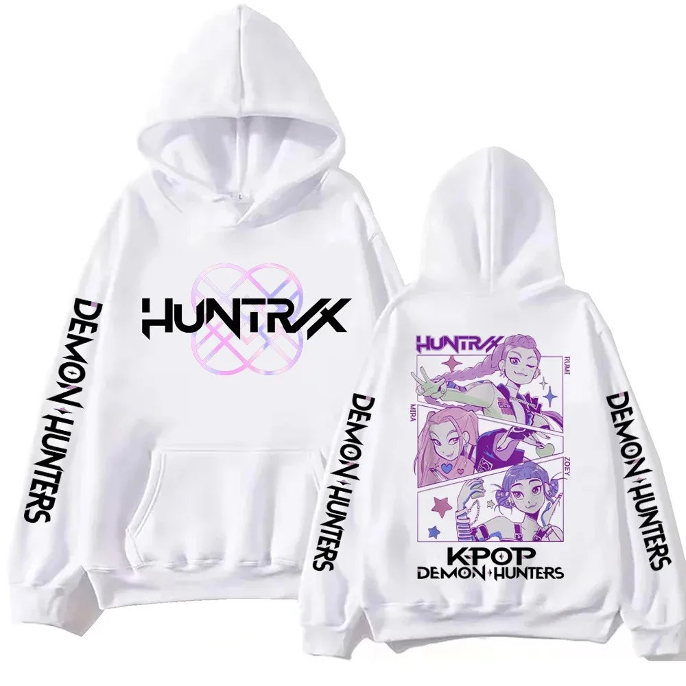 

Autumn Anime k pop demon hunters Hoodie Harajuku Hip Hop Pullover Top Sweatshirt UNISEX Alphabet sportswear Fashion y2k clothing