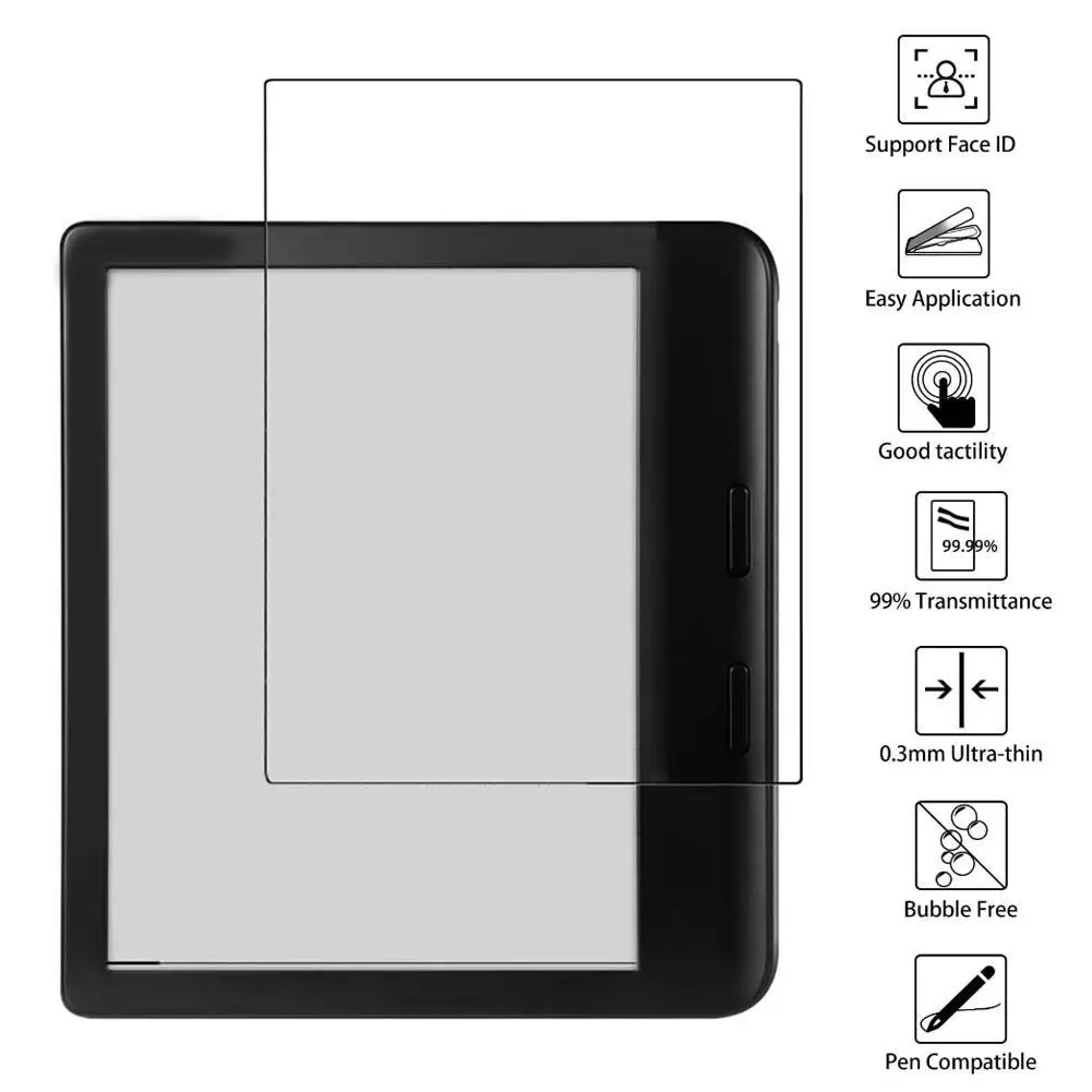 For Kobo Libra Color 2024 HD Tempered Glass Screen Protector 7-inch E-reader Scratch-Proof Anti-fall Protective Film Accessories