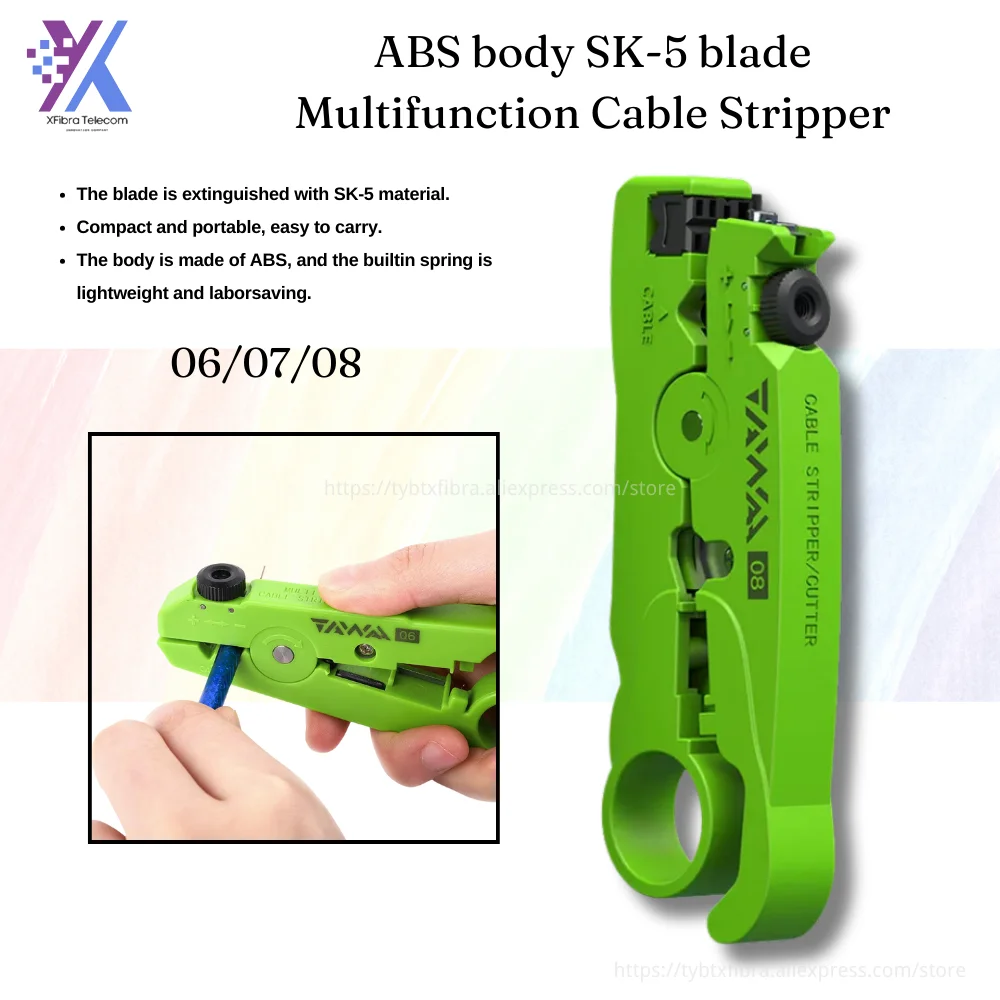 

TAWAA CS-08 Descascador De Fio CS-06 Denudeur De Cable Electrique Optical FIber Cable Stripper Wire Stripper Tool