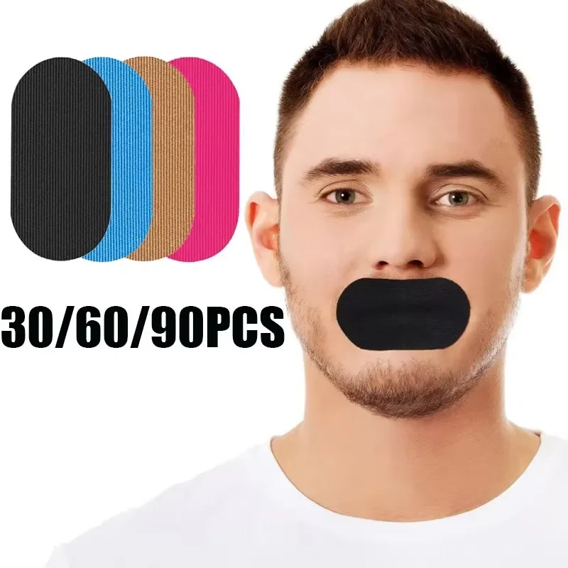 

90/60/30Pcs Stop Snoring Patch Nose Breathing Correction Improve Sleeping Better Breath Portable Colorful Mouth Orthosis Tape