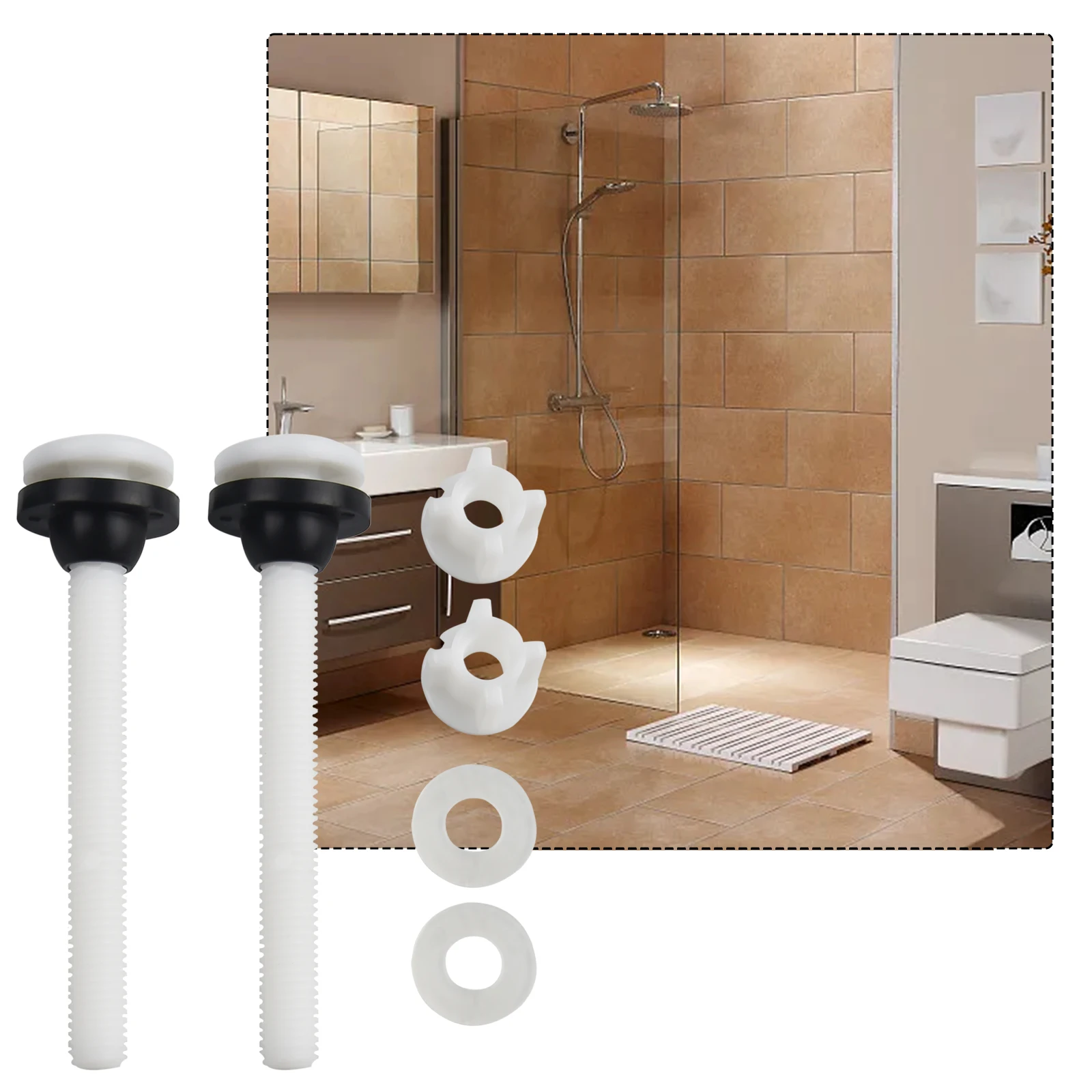Supply Useful Brand New Parts Suitable Toilet Seat Bolts 2pcs Accessory Hinge Mount Nuts Pack Replacement Tools