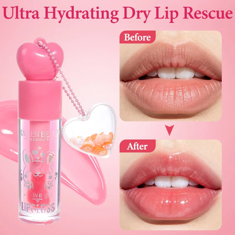 Love Pendant Lip Gloss Color Changing Lip Tint Non Transfer Lip Glaze Portable Lips Color Charm Waterproof LongLasting Wholesale