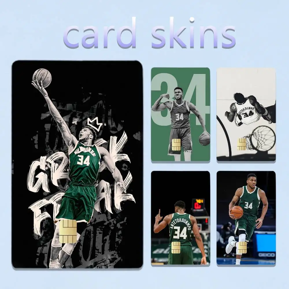 G-Giannis BASKETBALL 34 4pcs 1Set Card Stickers Small Waterproof Chip 4PCS Card Sticker Anti-Scratch