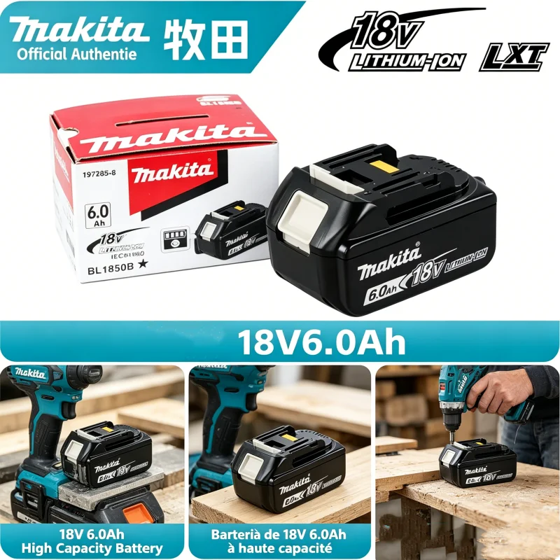 

Makita 18V 6AH battery for Makita tool operation 18650 rechargeable battery Makita 18V tool battery replaceable BL1860B