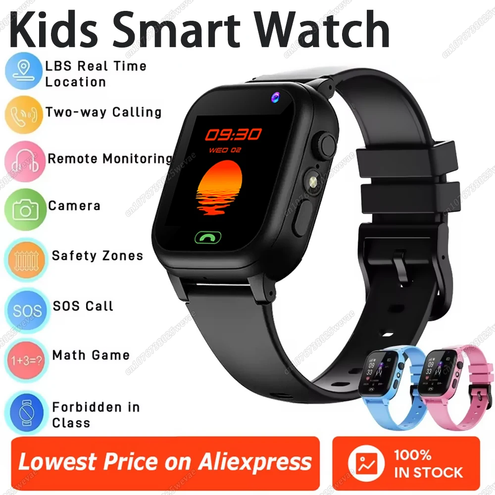 

2026NEW Kids Smart Watch Location Video Call Child Smartwatch SOS GPS Camera Waterproof Upgrade Flashlight Watches For Boys Girl