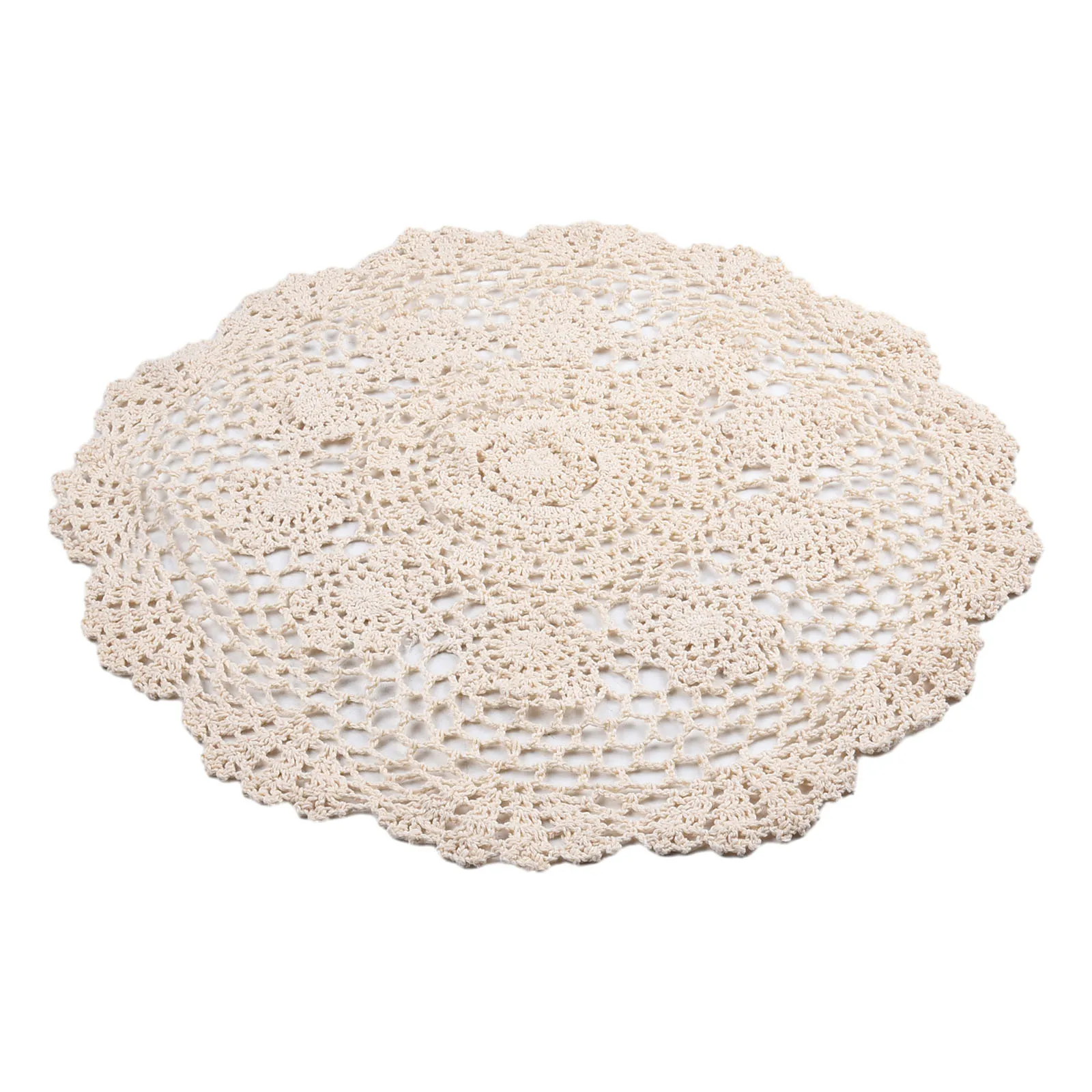 

Furniture Tablecloth Hotel Shop Cafe Dining table Lace Practical Restaurant Round Small Cotton Crochet DIY Decor