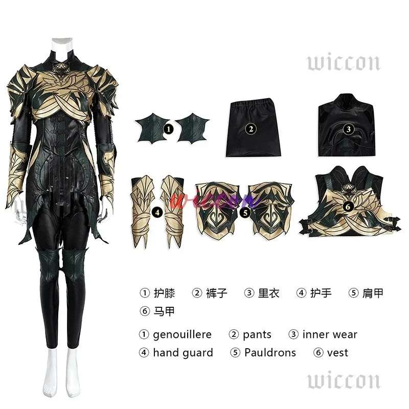 Minthara-Juego de Cosplay Baldur3Gate, disfraz de alta calidad, conjunto bonito de zapatos, chaleco, armadura de hombro, uniforme de fiesta de Halloween, 6, a'3.k;8
