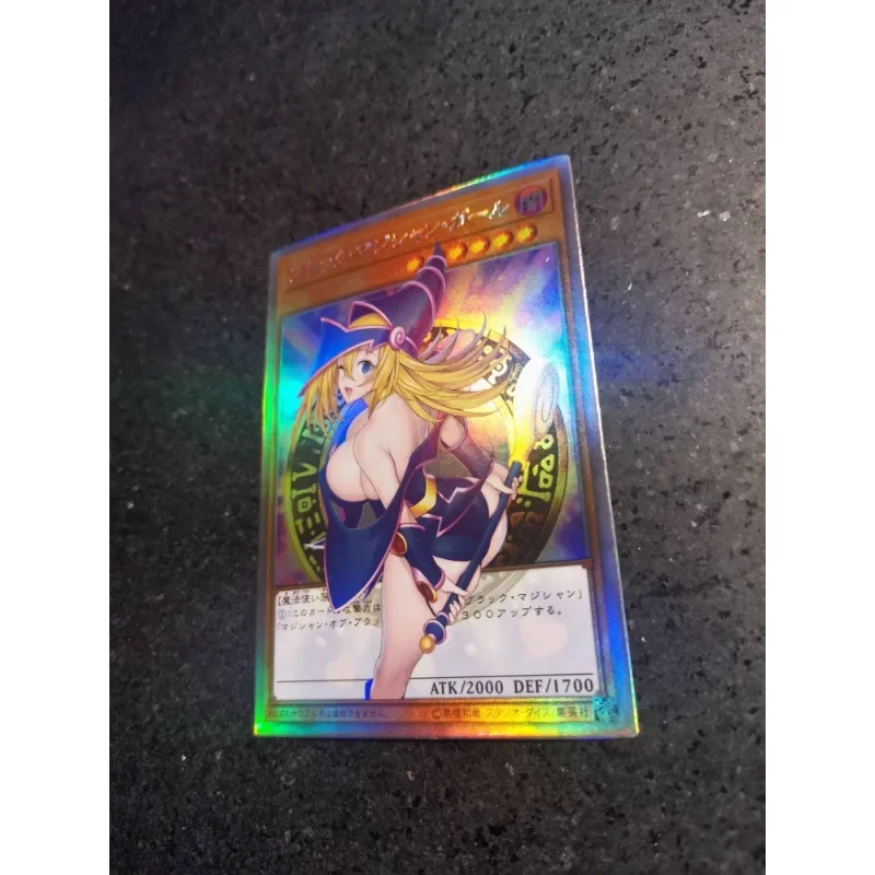 YuGiOh Black Magician Girl Animation Characters Self Made Refraction UTR Flash Card Anime Classics Game Collection Cards Toy