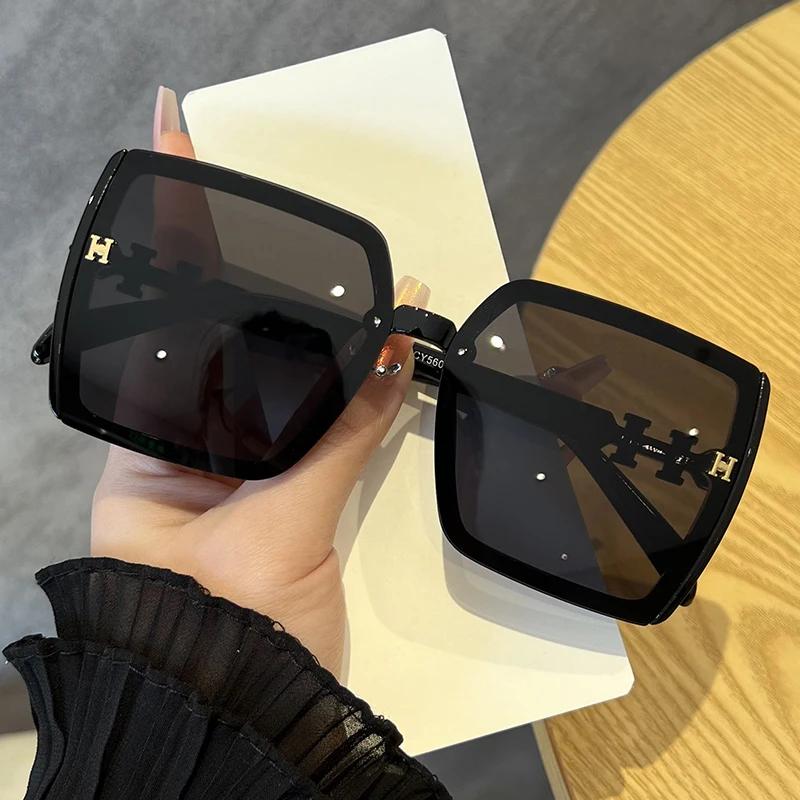 6pcs Sets Brand Sunglasses Square Luxury Sun Glasses Female Black Vintage Fashion Ladies Oculos De Sol UV400