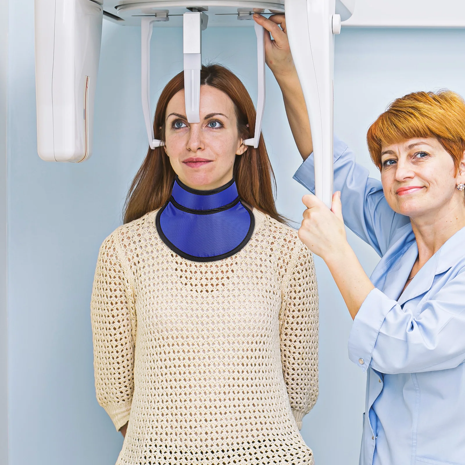

Protective Collar Shield 0.35mm Pb Lead Radiation Protection Lightweight Adjustable Size Doctor Patient Workshop Uniform