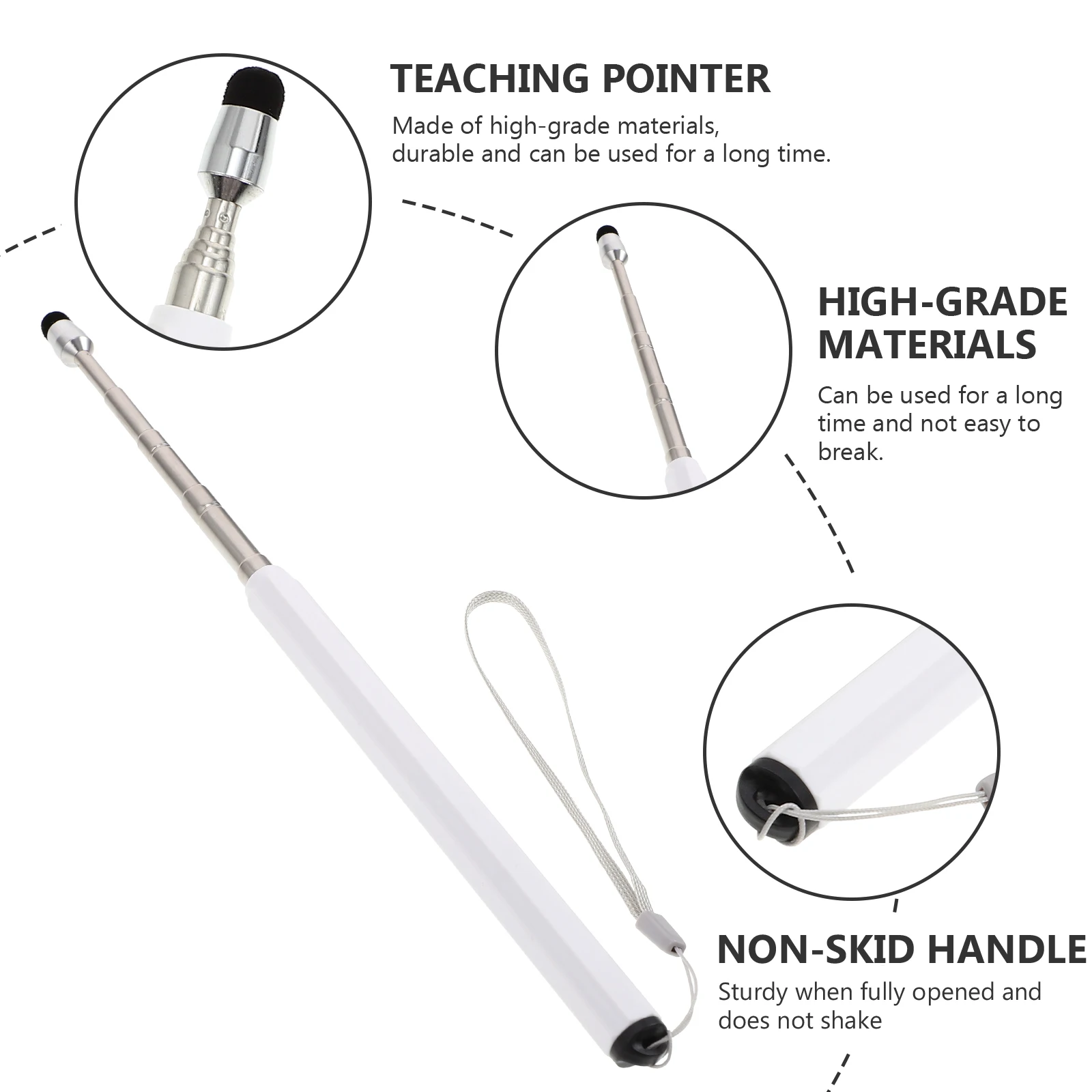 

Stylus Retractable Teachers Finger Pointer Sticks Telescopic for Classroom Hand Whiteboard