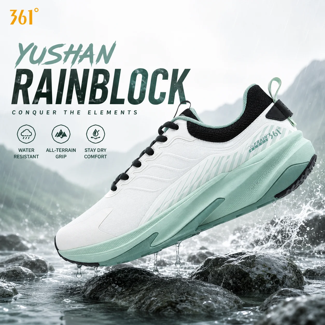 361 Degrees Men Running Shoes Lightweight Waterproof Durable Urban Winter Warmth Protective Grippy Male Sneakers 672542209F