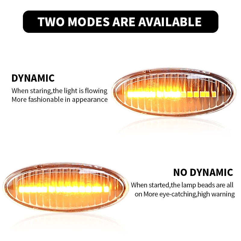 2Pcs For Nissan X-trail Qashqai J10 Cube Juke Leaf Micra Micra K13 Note E11 Car Side Marker Light Dynamic LED Turn Signal Lamp view 5