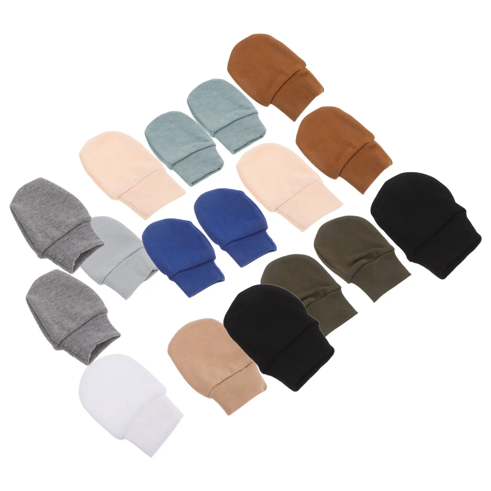 

10Pairs Resistant Mittens Breathable Soft Infant Gloves Newborn Toddler Hand Covers Winter Warm Anti Scratch Baby