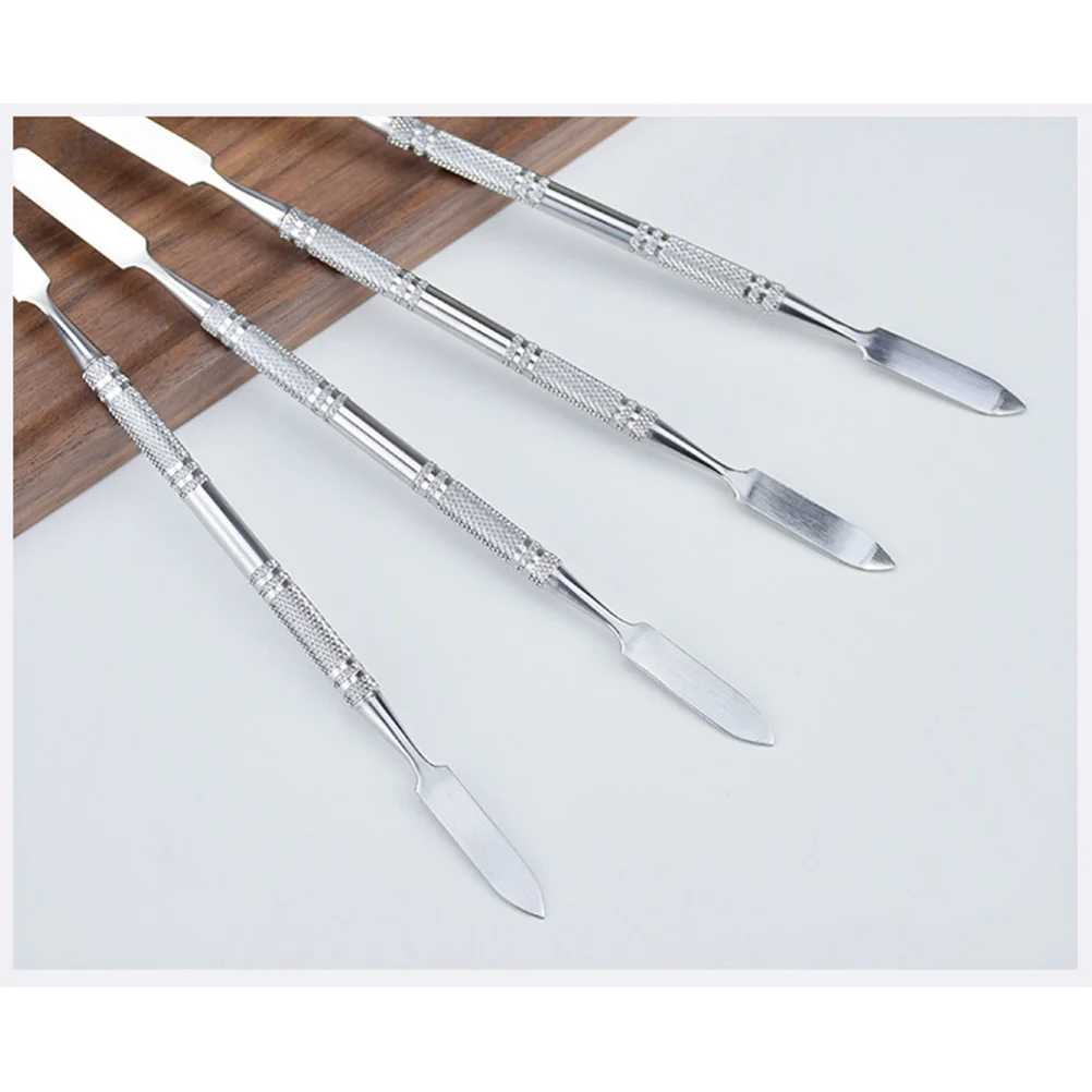 

Embossed Stick Makeup Mixing Tool Stainless Steel Durable Easy Household Foundation Lipstick Pigment Mixer