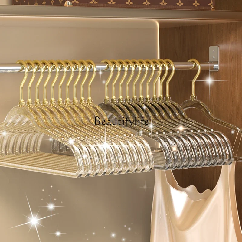 Acrylic Transparent Hanger for Household Clothes, Non-Slip Hanging Rack, Light Luxury Clothing Store