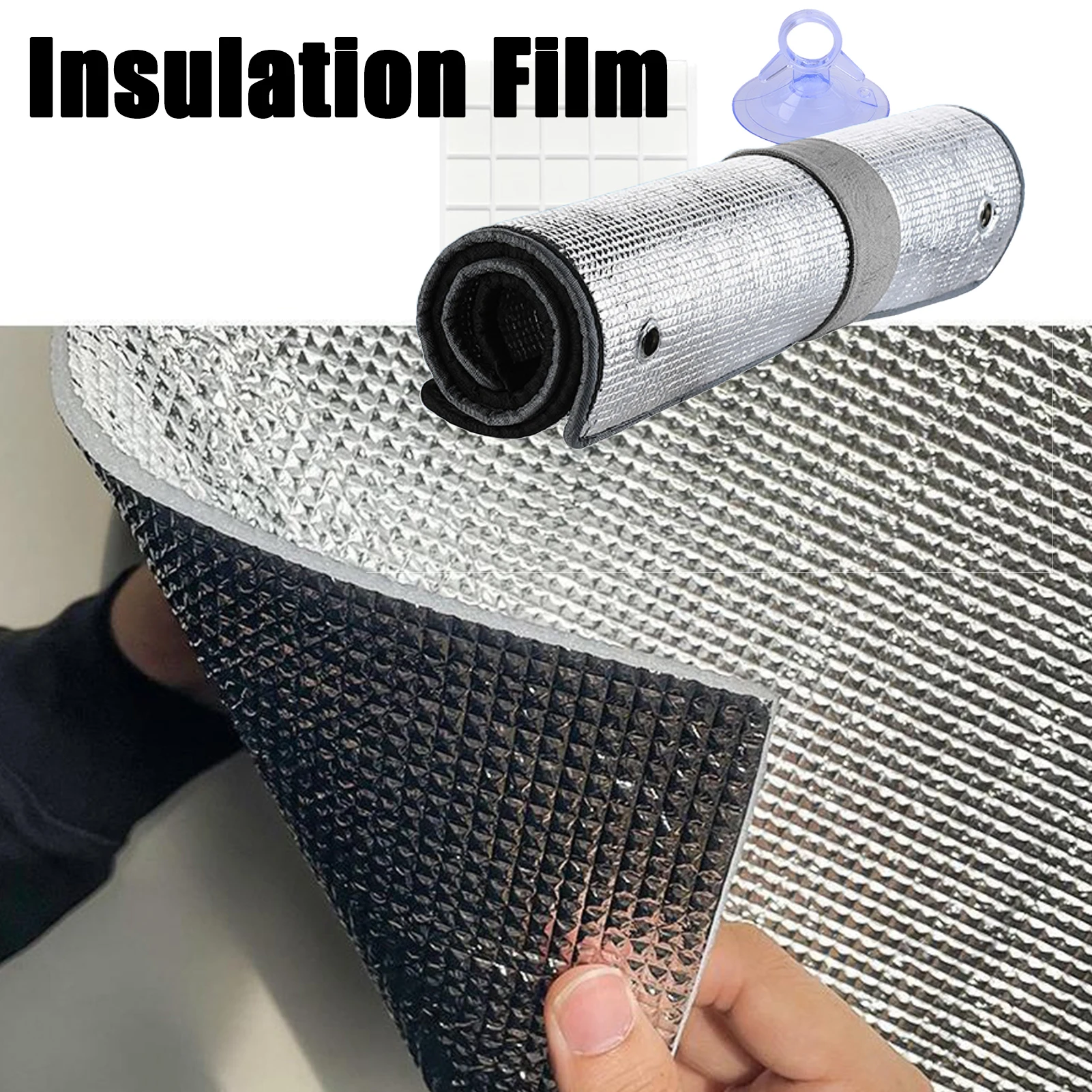 Window Film For Winter Double Sided Window Insulation Heat Blocker Reflective Foil Insulation Film Window Insulation Kit For