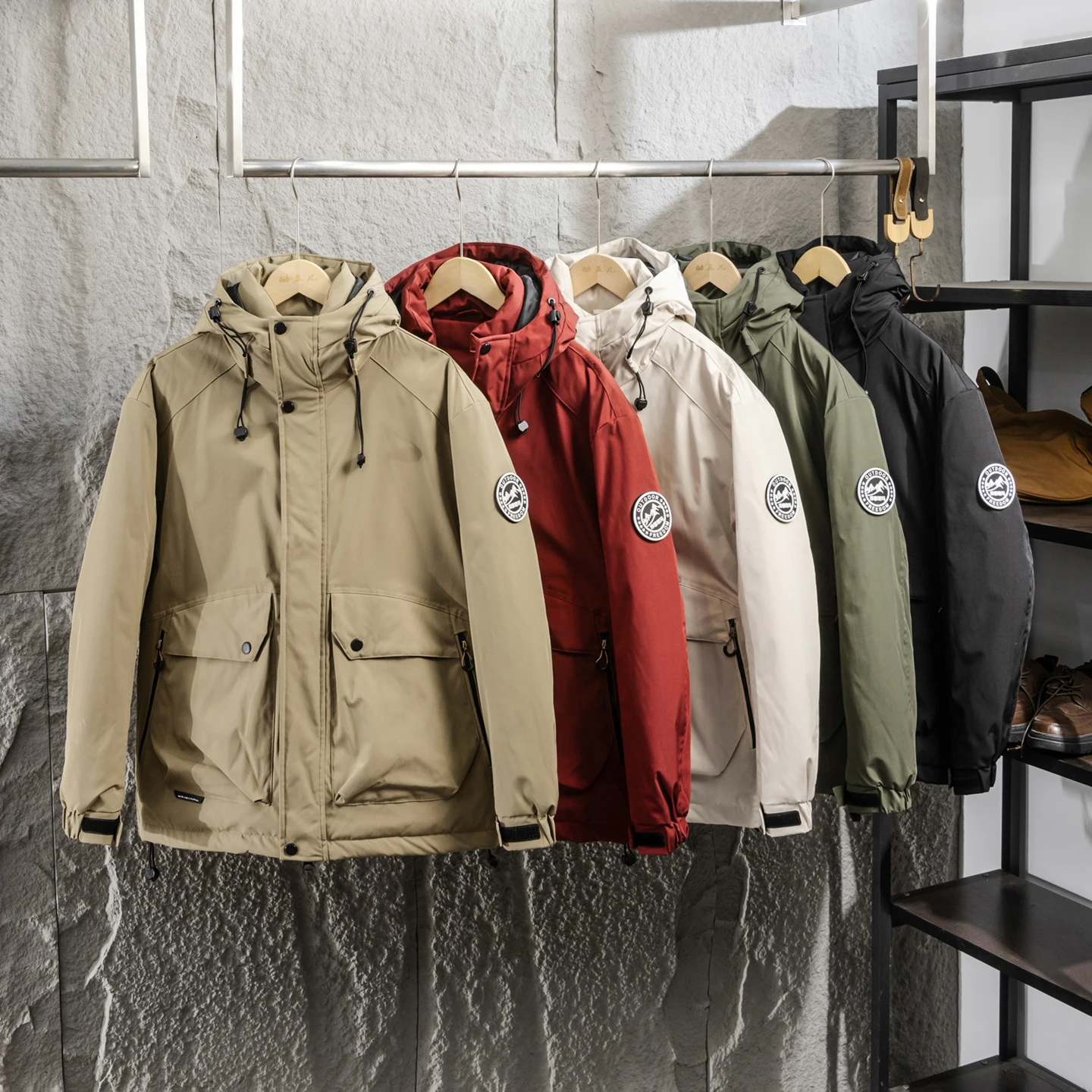 

High-End Men's Thickened Cotton Jacket Seamless Sealed Waterproof Autumn Winter Coat Fashionable Urban Style Standard Fit