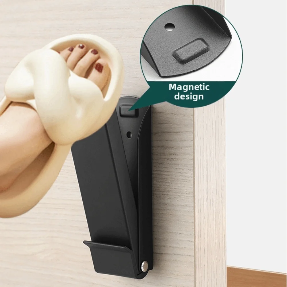 Stainless Steel Safety Door Blocker Anti-Collision Heavy Duty Door Stopper Anti Slip Base Windproof Door Gap Stopper Home Use