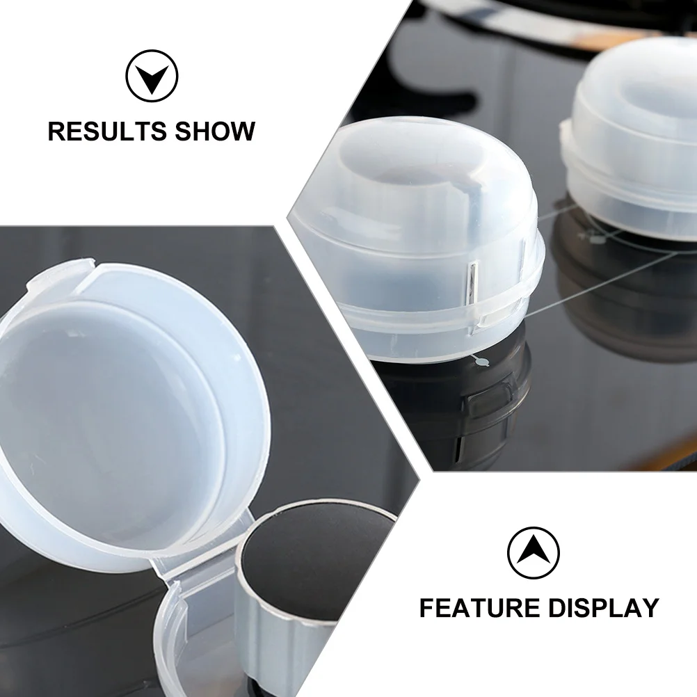 7 قطعة مقبض الغاز يغطي واضح حامي سلامة الطفل لموقد فرن شواء التحكم المقابض مقاومة درجات الحرارة العالية Pp الحرس #6