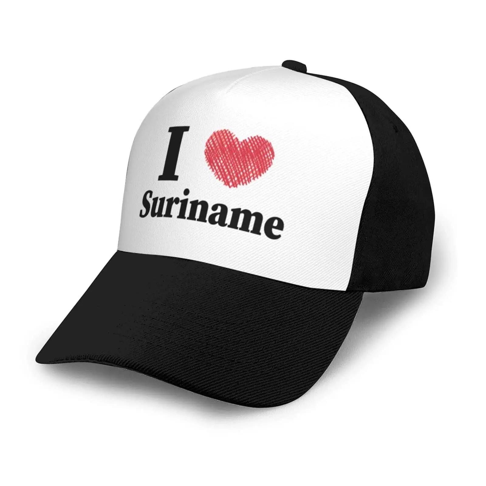 I Love Suriname Baseball Cap Women Men Outdoor Leisure Sun Hat Adjustable Truck Driver Baseball Caps Dad Hats