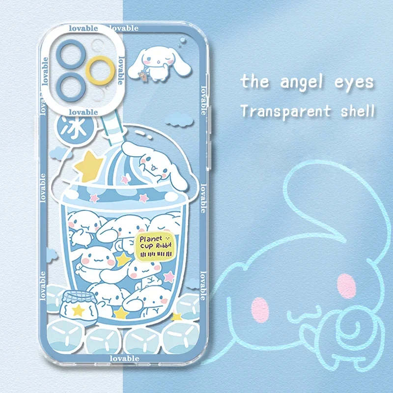 Cinnamoroll Clear Case for Samsung Galaxy A73 A72 A71 A54 A53 A52 A52S A51 A50 A34 A33 A32 A31 A30 A23 A22 A20 A14 4G 5G Cover