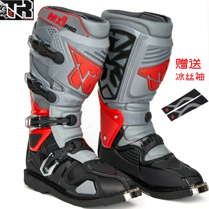 

TR Hong Kong Tiger Active Shaft Off-Road Shoes Motorcycle Riding Boots Fall and Wear Resistant Impact Resistant Adult Men's