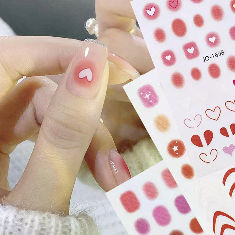 氷透明な日本の漫画ネイルステッカーマニキュアステッカー爪用かわいいマニキュアフィルムフレンチネイルアートデコレーション