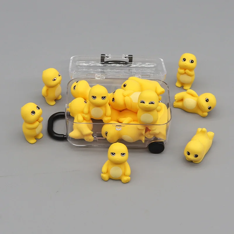 Mini Cartoon Little Milk Dragon Glow Toy Doll Ornaments Desktop Car To Send Children's Toys Complete Sets Of Cute Ornaments