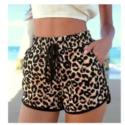 Beach Parent-child leopard print shorts 2024 Leopard Shorts mom baby Summer Plus Size Loose Sexy Casual Cotton Elastic Waist