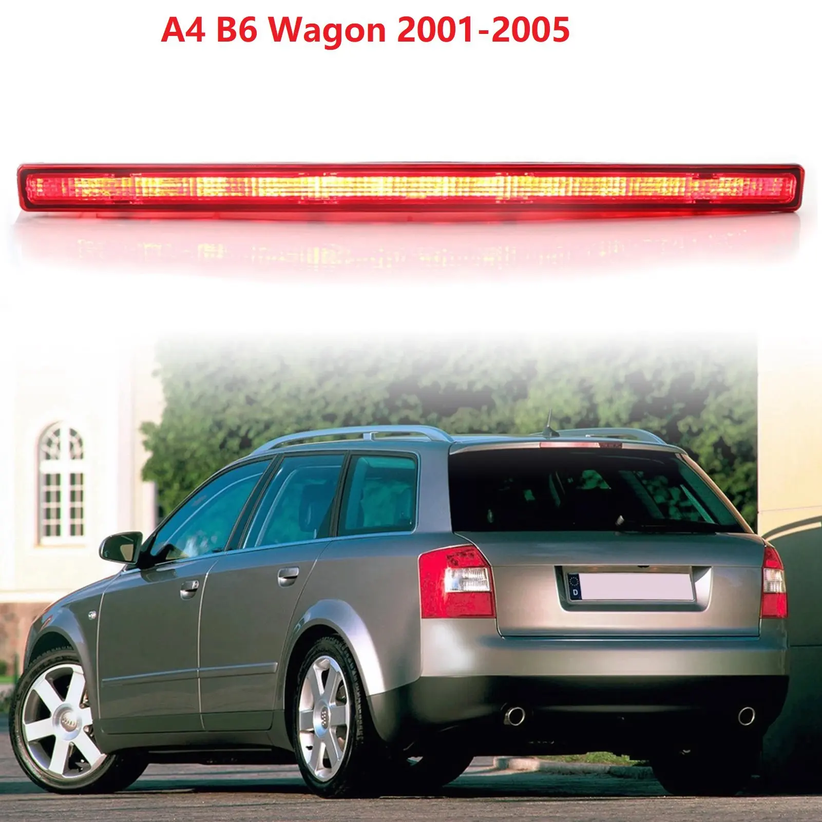 Red Lens Full LED Rear High Lever Third 3Rd Brake Stop Light Lamp for -  A4 B6 Wagon 2001-2005 8E9945097