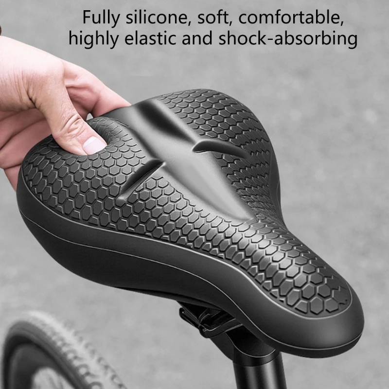 Bikes Pad for Cycling, Paded Saddles Layer Cover with Relief Channel, Textured Grip, and PU Shell for Casual Biking 24BD