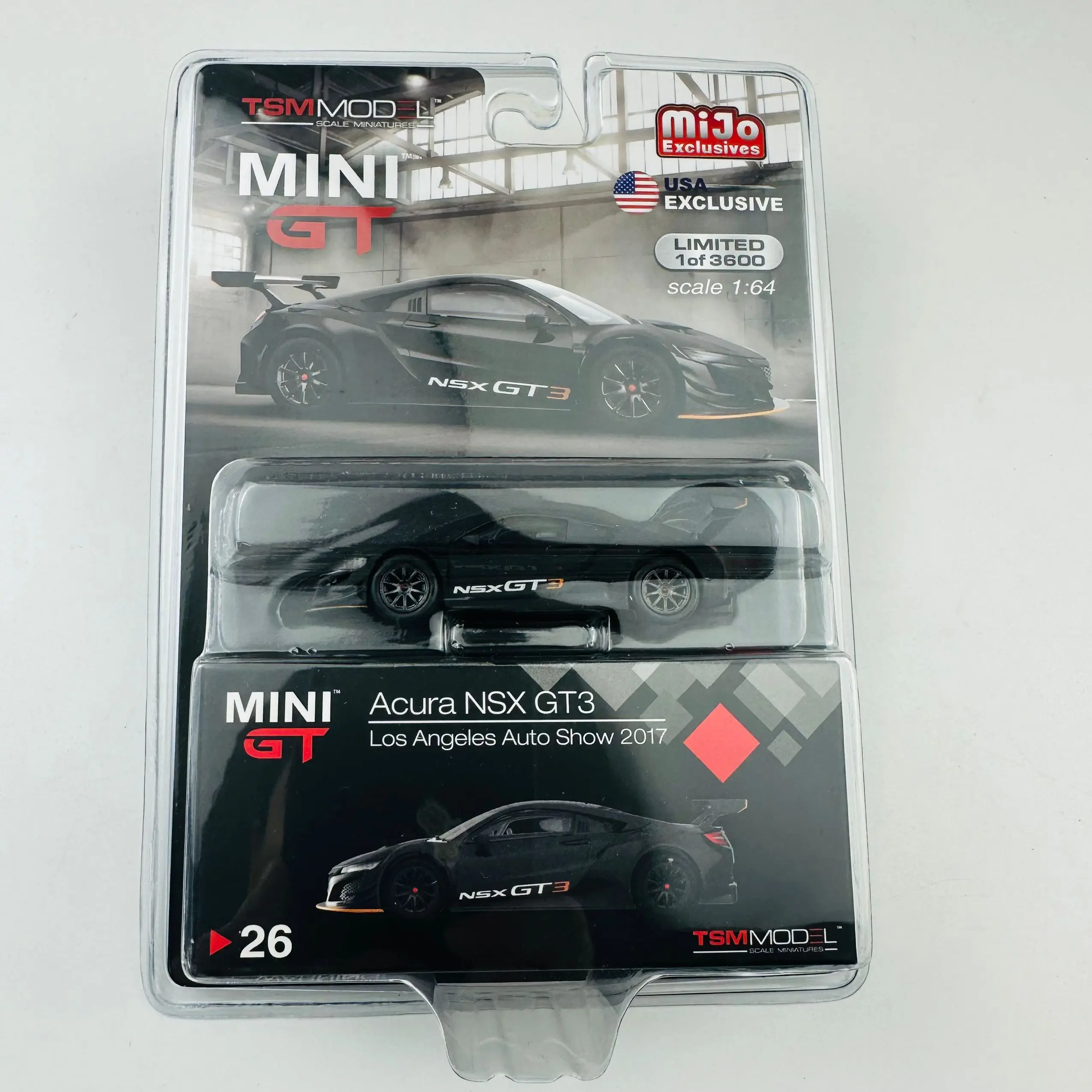 Tsm Mini Gt 1/64 Minigt 26 Nsx Gt3 Los Angeles Tonen 2017 Mj Gegoten Legering Automodelcollectie