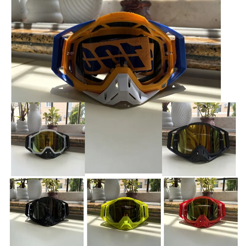 Outdoor Riding Goggles Multiple Colours Clear Revo Lens Dust Wind Protection Elastic Strap Helmet Compatible Goggles