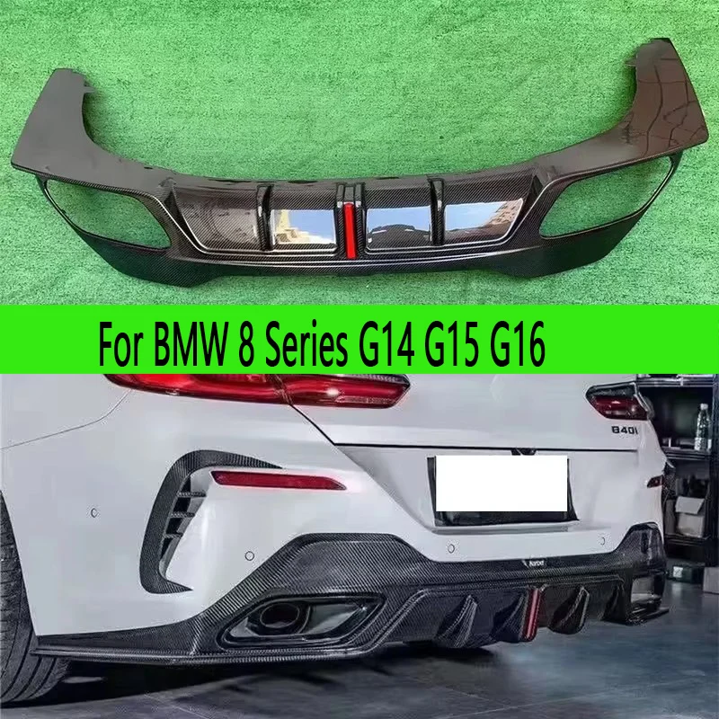 

Для BMW 8 серии G14 G15 G16: задний диффузор в стиле KB из карбона, сплиттеры, спойлер, накладка на бампер, автозапчасти, обвес