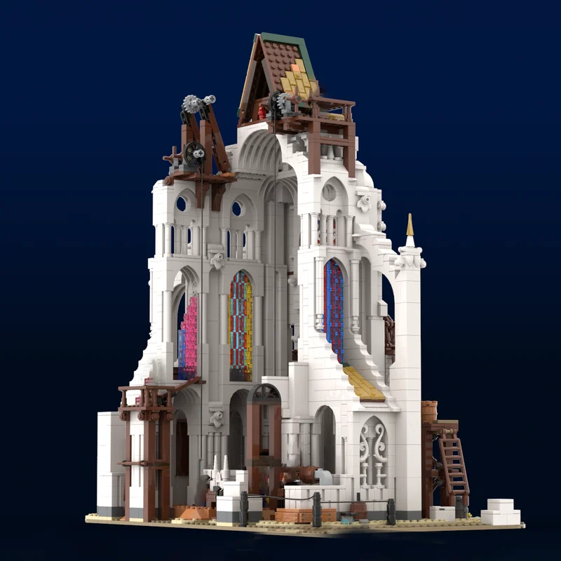 City Building Model Moc Bricks Medieval Construction Sites Technology Modular Blocks Gifts Construstion Toys DIY Sets Assembly