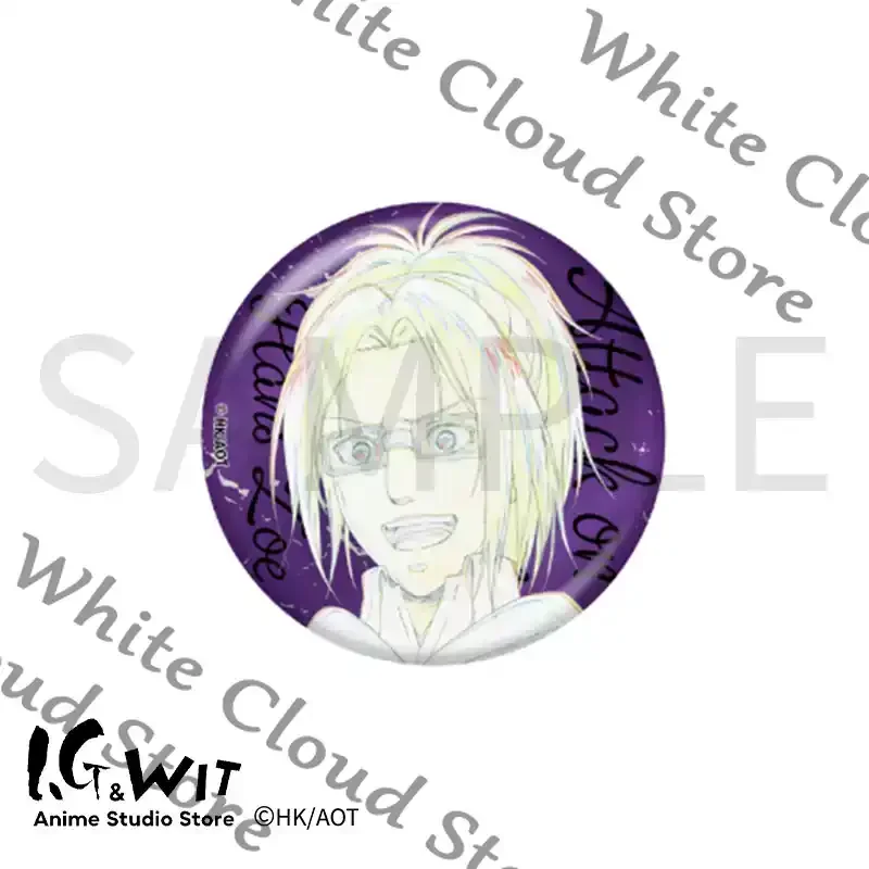 Ataque a los Titanes Hange Zoe Cosplay Dibujos Animados Merchandising Genuino Original Insignia Pintada Broche Colgante Decoración para Mochila Coleccionable