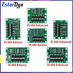 3S 4S 40A 60A Li-ion Lithium Battery Charger Protection Board 18650 BMS Drill Motor 11.1V 12.6V/14.8V 16.8V Enhance/Balance