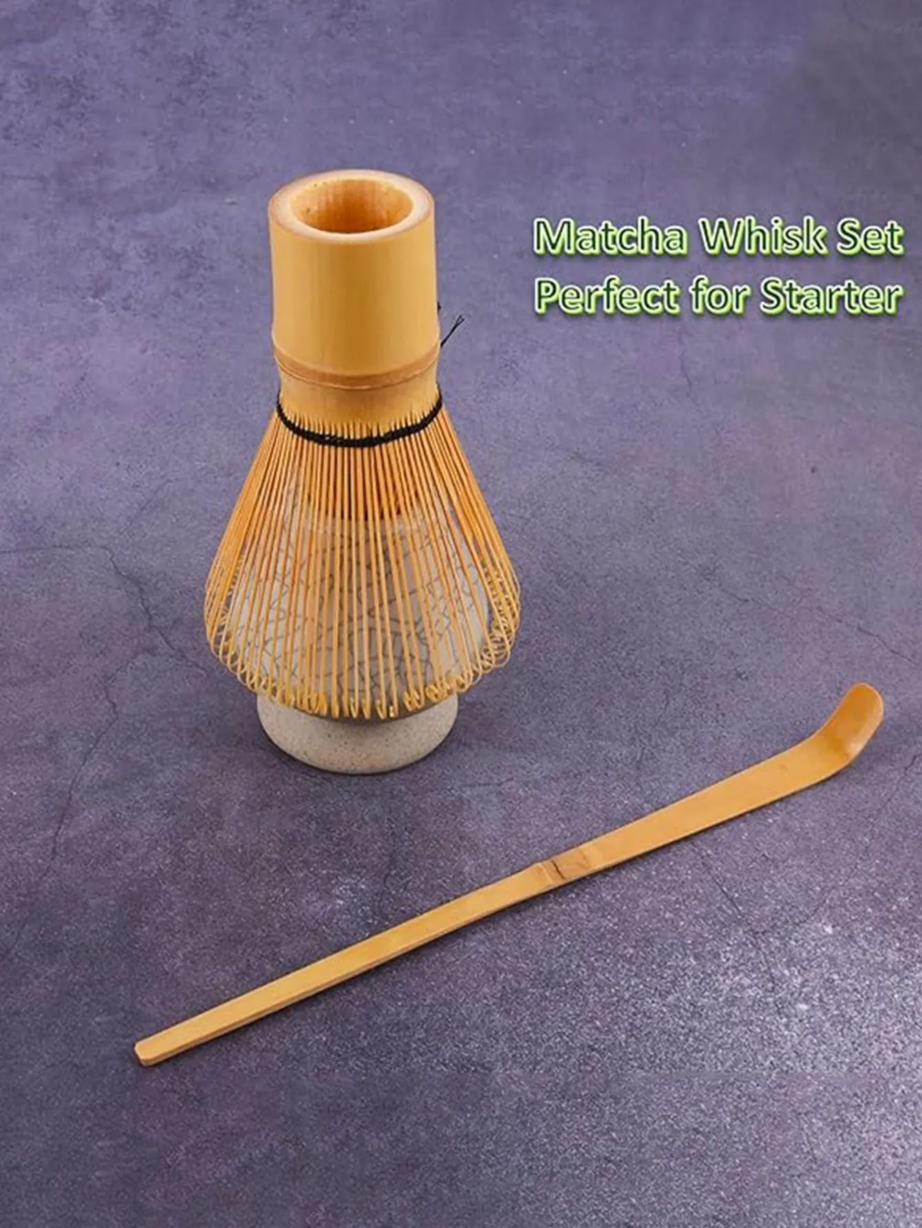 Set de Preparación de Matcha de Bambú, Cuchara de Matcha, Batidor de Bambú, Chashaku, Batidor de Té Matcha