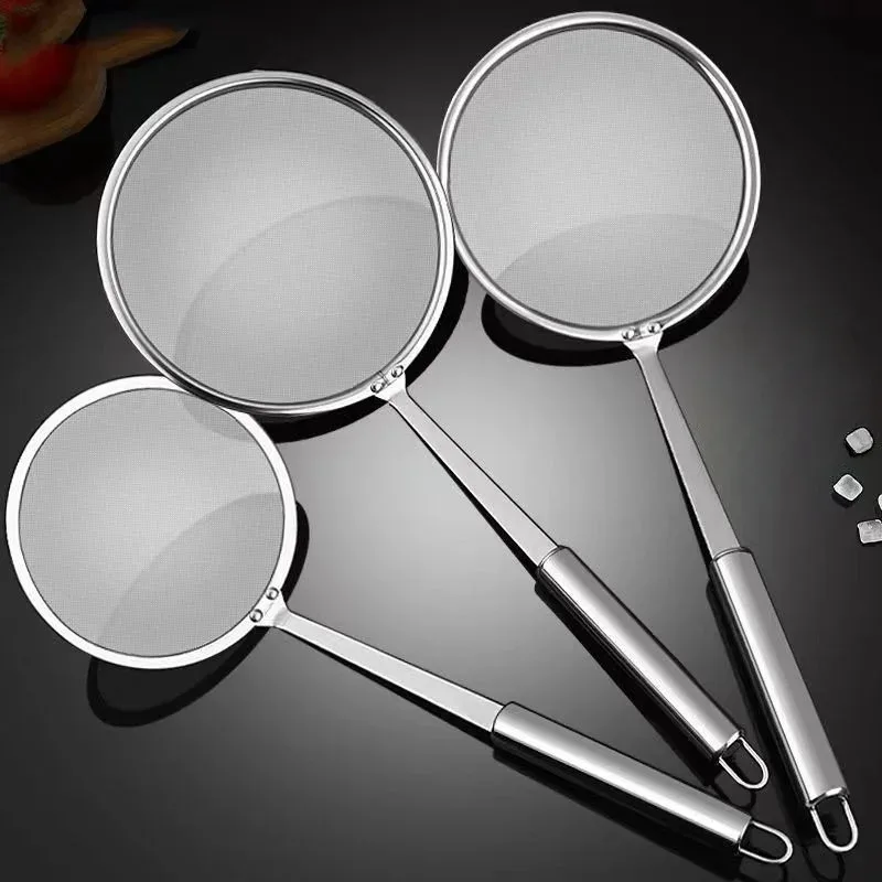 Stainless Steel Multi-functional Filter Spoon Fine Mesh Wire Oil Skimmer Strainer Kitchen Gadgets for Fried Food