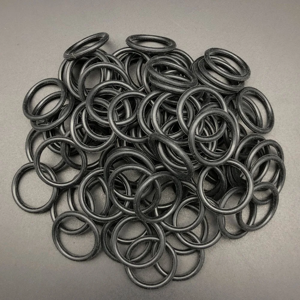 10/20/50/100/1000Pcs 2.5MMX23MM Silicone Rubber Band Drive Round Belt Pulley Model 2.5MM X 23MM ID 18MM Black Transmission Belts