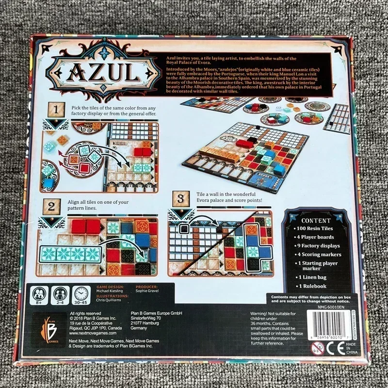 Amazon Bestseller AZUL English Version Table Game Brick Architecture Chess Board Desktop Game Cross-Border Hot Selling