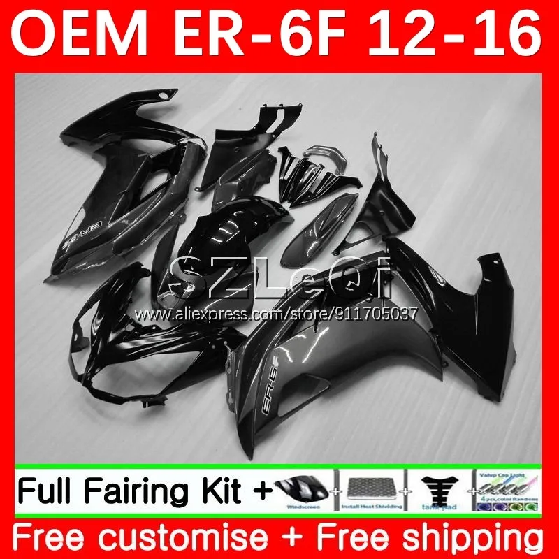 Injection Kit For KAWASAKI NINJA 650R ER6 F ER 6F ER6F 12 13 14 15 16 1No.37 ER-6F Silver grey 2012 2013 2014 2015 2016 Fairing