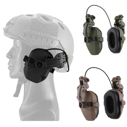 Cuffie antirumore per tiro softair con riduzione del rumore Casco tattico montato Protezione uditiva elettronica Cuffie per amplificazione del suono