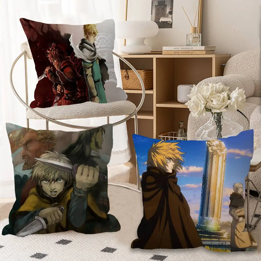 Historical Anime Vinland Saga Personalized Pillow Cover Kids Bedroom Wild Party Decor Pillowcase kid Birthday shower Gift