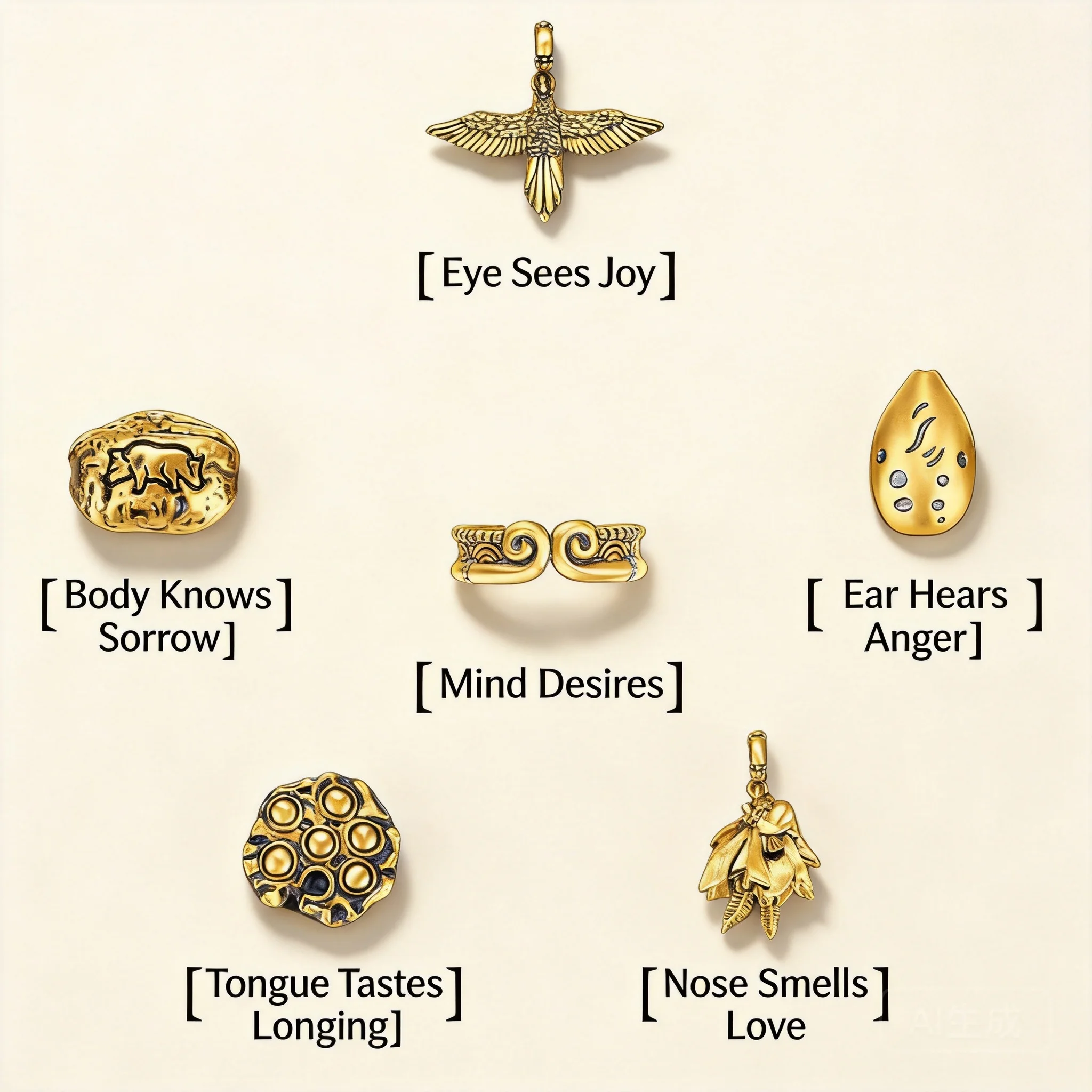 Chinese Style Black Myth Six Senses Gold Sand Luck Transfer Beads Traditional Auspicious Tiger Eye Stone Bracelet Diy Charms For