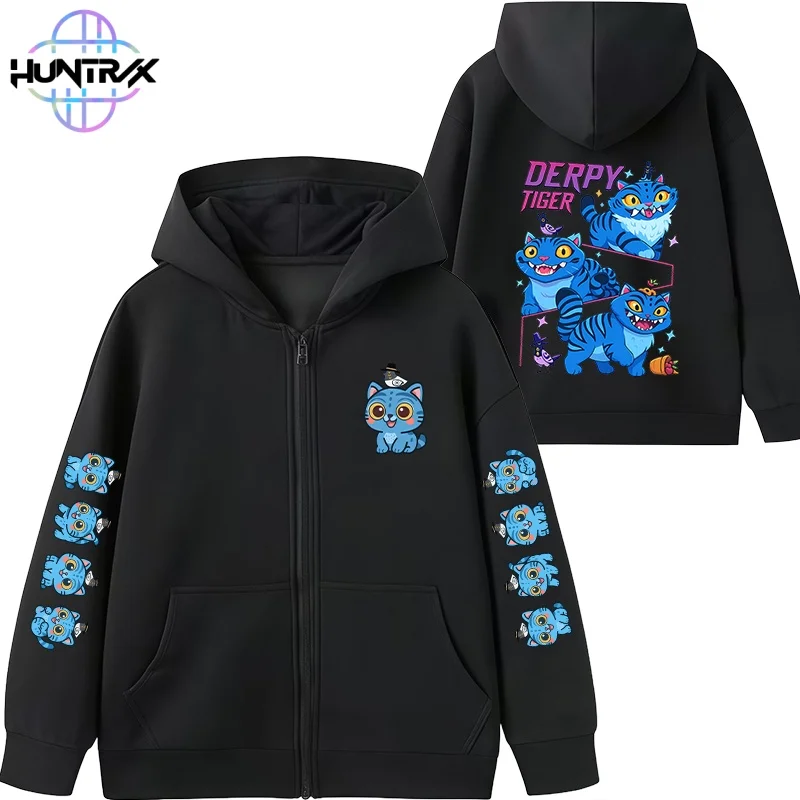 

Autumn Kids Zip Up Sweatshirts Tiger Kpop Demon Hunters Hoodie Children Clothes Kid Girl Boy Sweatshirt Zipper Hoody Baby Top