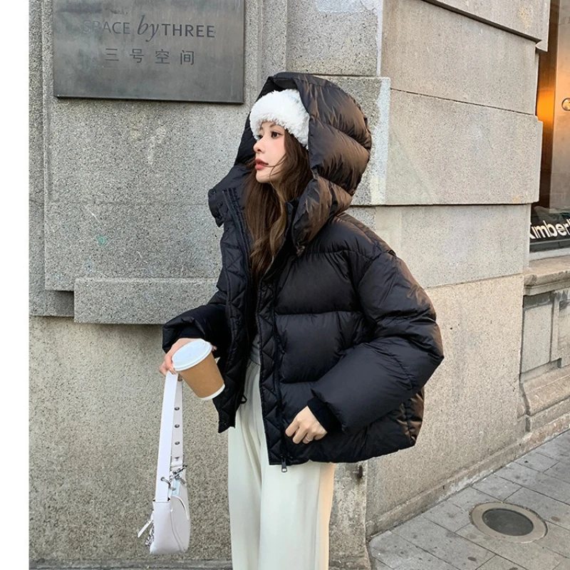 جديد أسفل الملابس المبطنة بالقطن المرأة الشتاء قصيرة سميكة موضة الملابس المبطنة بالقطن نسخة فضفاضة سترة مبطنة بالقطن #6