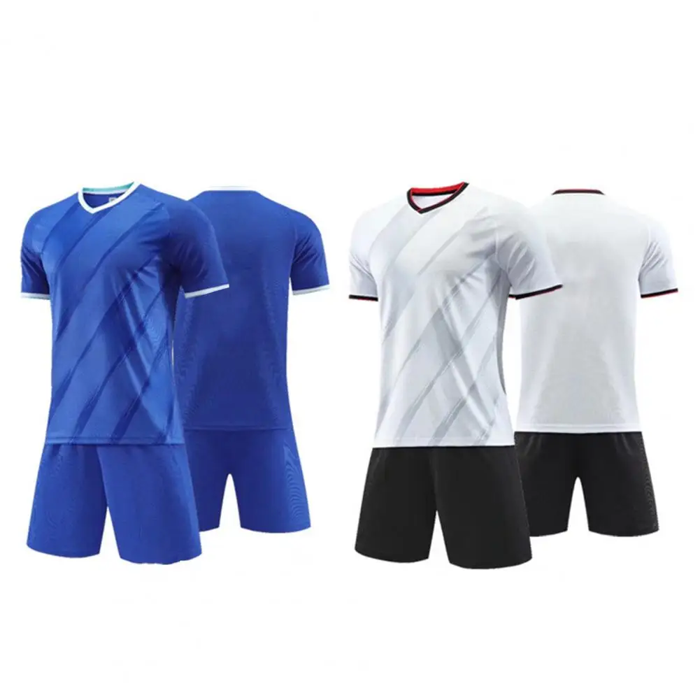 Universal 1Set Casual Men V-Neck Football Suits Wide Application Football Suits Fashion   for Adult